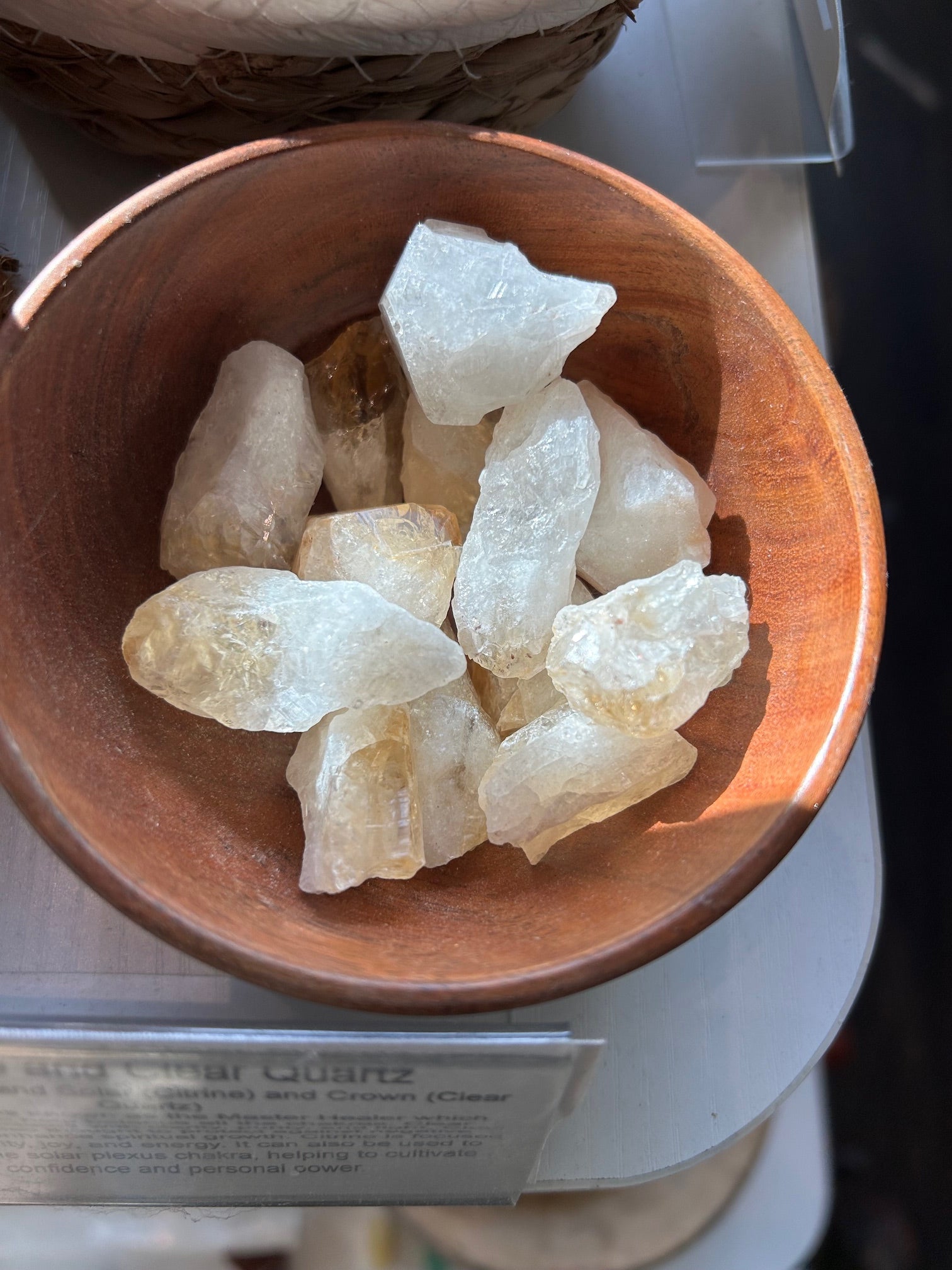 Citrine and Clear Quartz combined points