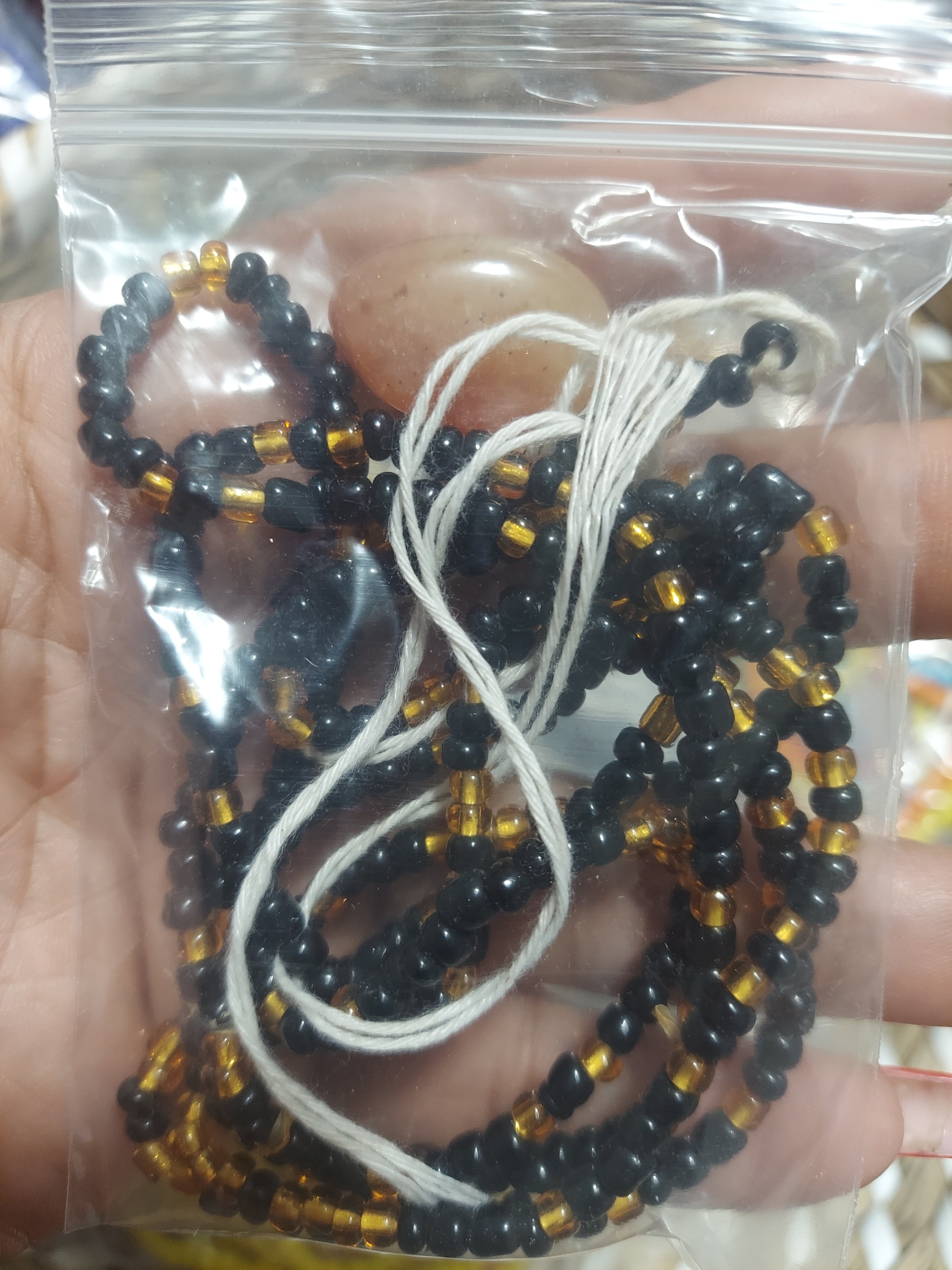 Blessed waistbeads (black and gold)