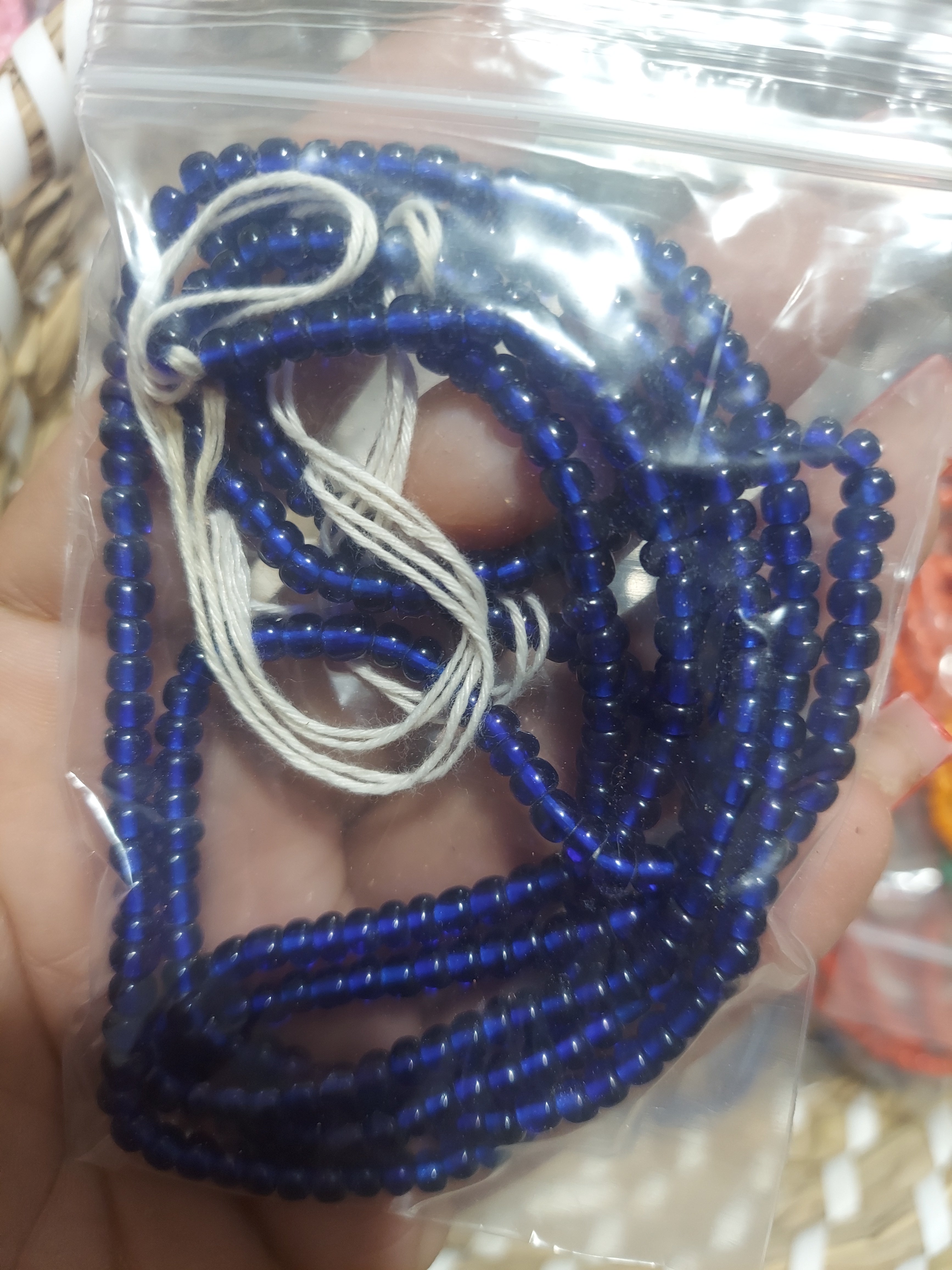 Blessed waistbeads (clear blue)