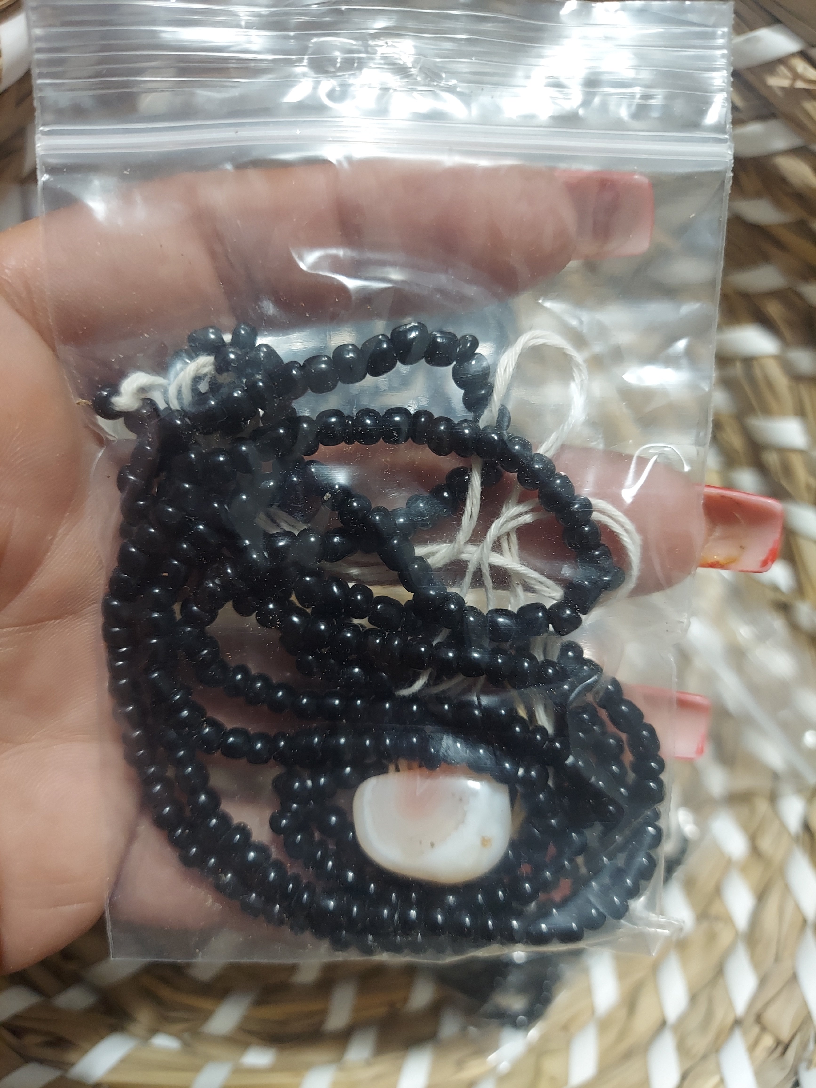Blessed waistbead (solid black)